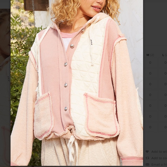 POL “ Chicago “ POL Quilted Thermal Jacket with Waist String and Hood 74 - Picture 7 of 8